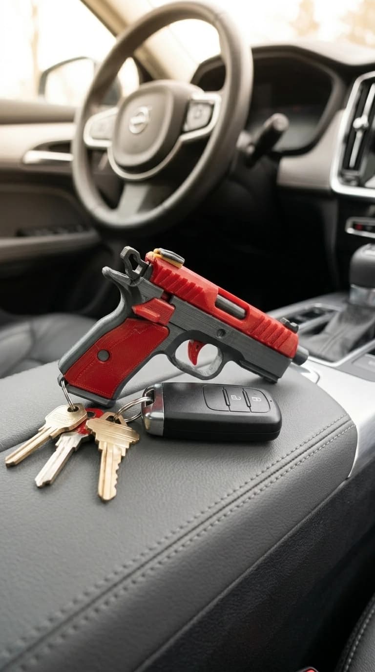 Glock Fidget Keychain – Slide-Action Toy
